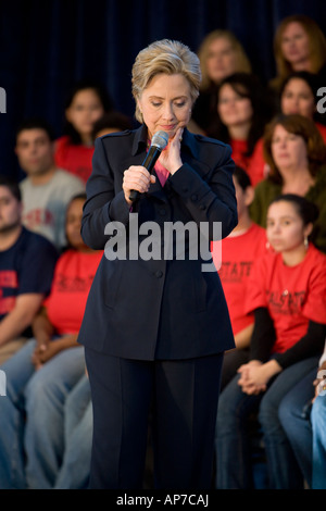 Hillary Clinton at a Polical Rally Stock Photo