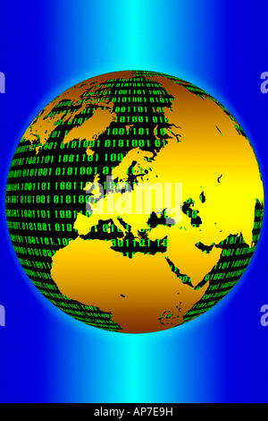 World map globe, digital composite 3D Stock Photo