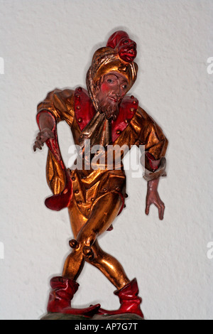 Moorish dancer figurine called 'The Sorcerer' or figure with a lion-head hat Bavaria Germany Europe Stock Photo