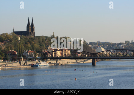 St Peter and Paul in Vysehrad along the Moldau Stock Photo