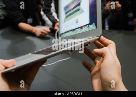 MacWorld 2008 MacBook Air laptop ports Stock Photo