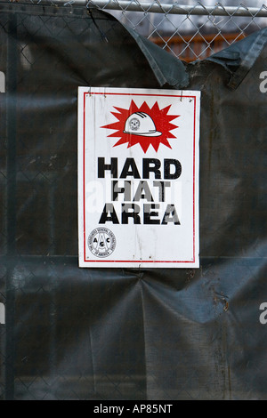Hard Hat Area Sign Stock Photo