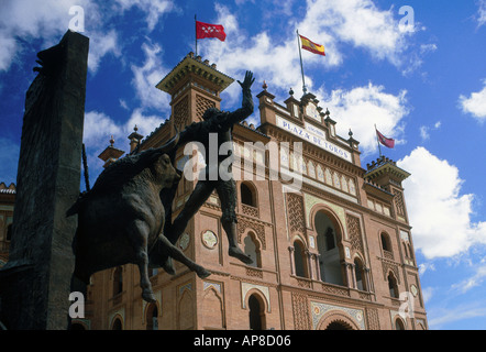 Facade of bullring, Las Ventas Bullring, Madrid, Spain Stock Photo