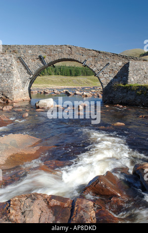 River Spey, Wades Garva Bridge, Glen Shero. Laggan.   XPL 3457-338 Stock Photo