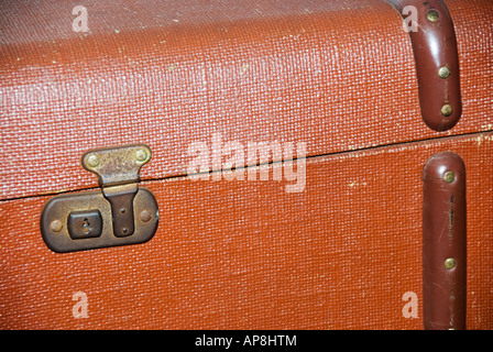 close up of 1930,s suitcase Stock Photo