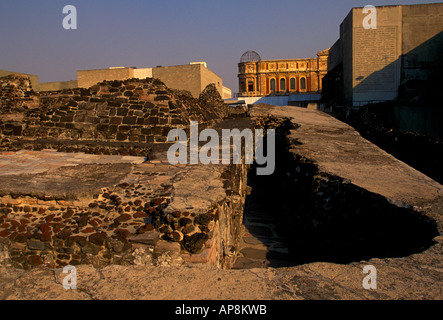 Templo Mayor, Aztec ruins, Mexico City, Federal District, Mexico Stock Photo