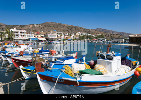 Harbour, Elounda, North East Coast, Crete, Greece Stock Photo