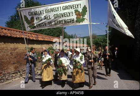 Grovely Forest Rights Great Wishford or Wishford Magna, Wiltshire Annual village event upholding Commoners ancient rights 1974 UK HOMER SYKES Stock Photo