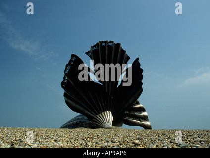 Shell At Aldeburgh Beach in Suffolk Uk Stock Photo