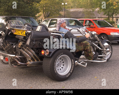 GWYNEDD NORTH WALES UK October A huge three wheeled trike with room for lots of luggage Stock Photo