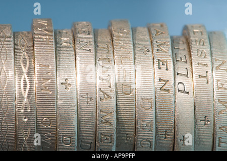 One pound coins Stock Photo