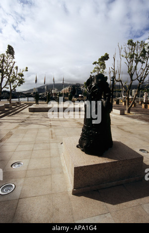 Nobel Square, SA Nobel Peace Prize winners, V and A Waterfront, Cape Town, South Africa, travel destination, Mandela, de Klerk, Tutu, nTuli, history Stock Photo