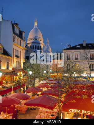 Sacre Coeur Place du Tertre Paris France Stock Photo