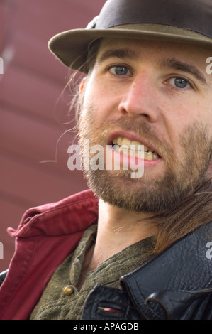 Young artist in hat and beard New Brunswick Canada Stock Photo