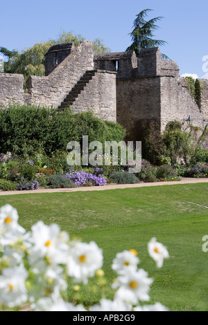 New College Gardens and the Old City Wall Oxford University Stock Photo
