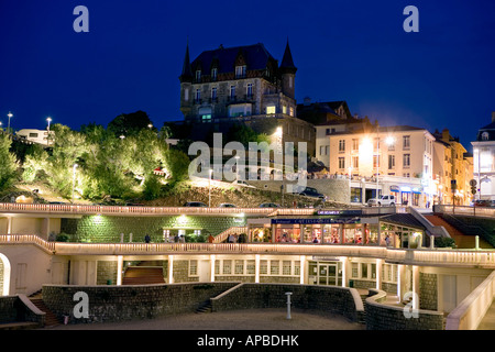 Restaurant Les Bains de Minuit, Biarritz, Basque Country, France Stock Photo