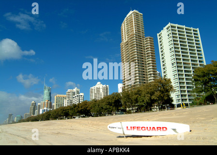 High rise apartment blocks along the beach at Surfers Paradise in Queensland Australia Stock Photo