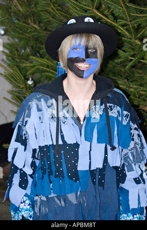 Winter Solstice Morris Dancer. Stock Photo