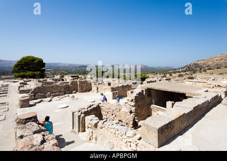 Minoan Palace of Festos, Messara Plain, Crete, Greece Stock Photo