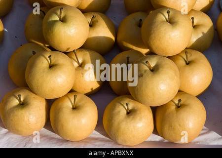 Korean Pear or Asian Pears in Namdaemun Market Seoul South Korea Stock Photo