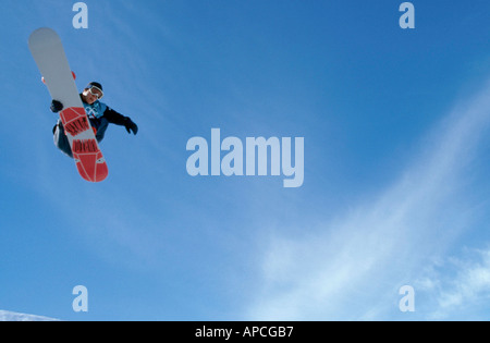 Ross Powers US winning gold in the men s half pipe at the 2002 Winter Olympics Salt Lake City Utah USA Stock Photo