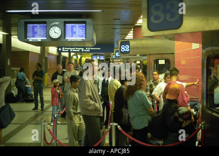 greyhound authority bus york city waiting port terminal porth ticket office alamy