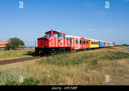 Train, Langeoog Island, Eastern Frisia, Germany Stock Photo