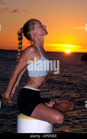 Tanya Streeter in the Turks Caicos Islands 2002 Stock Photo