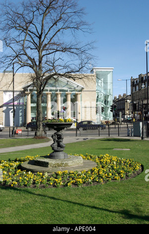 View from Crescent Road towards entrance to Exhibition Centre Harrogate North Yorkshire England Stock Photo