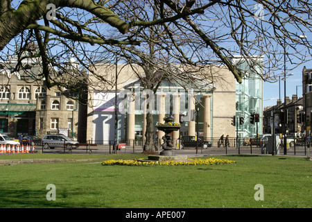 View from Crescent Road towards entrance to Exhibition Centre Harrogate North Yorkshire England Stock Photo