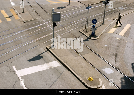 Crossroads in zurich Stock Photo