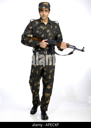 Indian army with AK-47 Stock Photo - Alamy