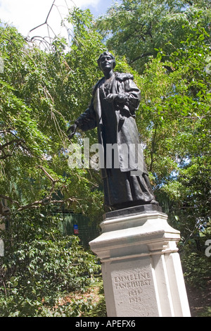 Statue of Emmeline Pankhurst in Victoria Tower Gardens Westminster GB UK Stock Photo