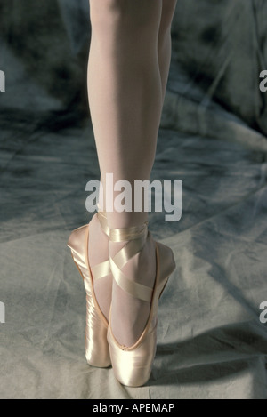 Ballerina on her toes. Dance. Stock Photo