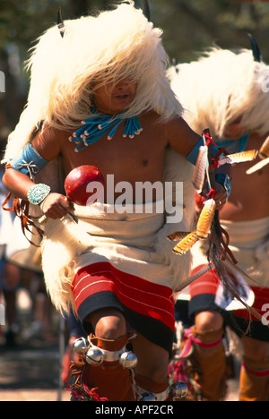 Native American Zuni buffalo dancer at the New MExico State Fair Stock Photo