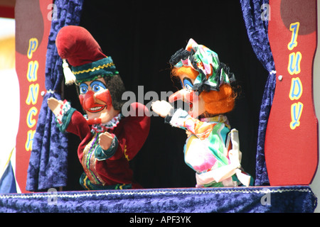 punch and judy puppet show Stock Photo