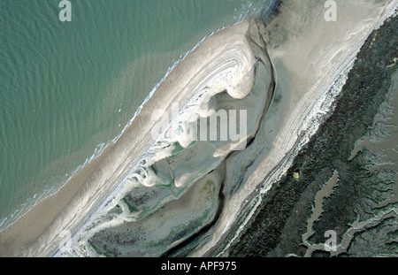 Aerial view of coastline of The Naze Essex Stock Photo