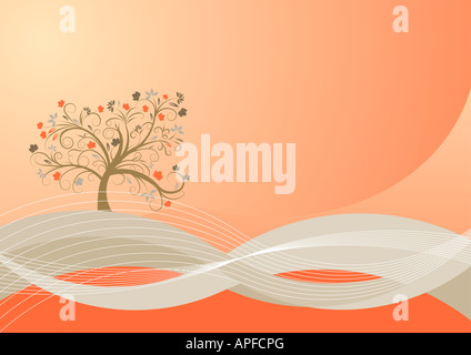 autumn tree design Stock Photo