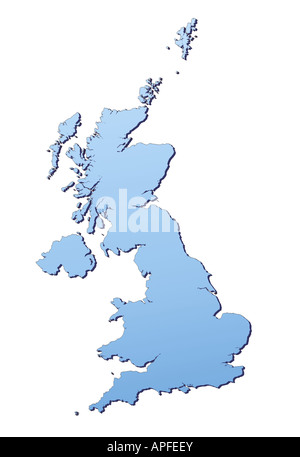 United Kingdom map Stock Photo