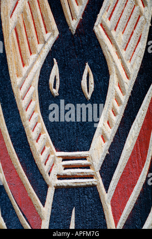 Traditional Australian aboriginal primitive art wood carving of ...