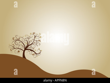 autumn tree design Stock Photo