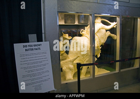 A very unique 'butter sculpture' display at an agricultural competition at the Utah State Fair in Salt Lake City, Utah, USA. Stock Photo