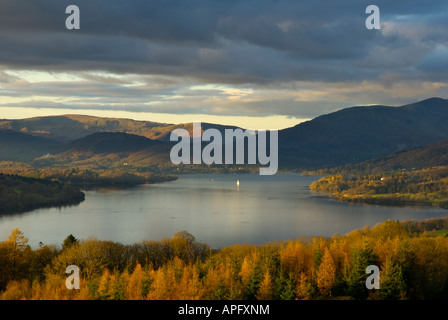 Lake Windermere from Brant Fell, Lake District National Park, Cumbria ...