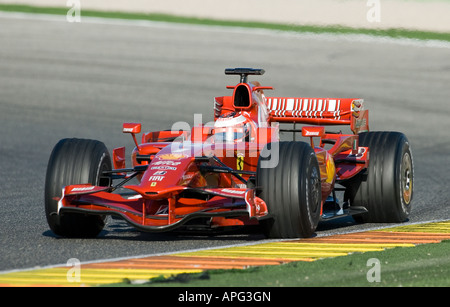 Kimi RAEIKKOENEN (FIN) in the Ferrari F2008  Formula 1 racecar Stock Photo