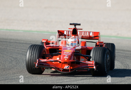 Kimi RAEIKKOENEN (FIN) in the Ferrari F2008  Formula 1 racecar Stock Photo