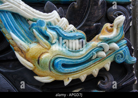 Dragon tiles, Ming Dynasty- British Museum Stock Photo