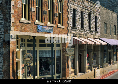 Buildings on Main Street in Eureka Springs Arkansas USA Stock Photo