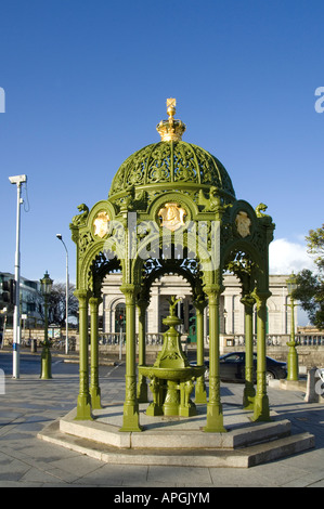A well preserved drinking water fountain commemorating the visit of Queen Victoria to Dun Laoghaire, Dublin in 1901 Stock Photo