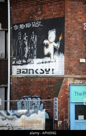 THE BANKSY GRAFFITI WORK MILD MILD WEST IN STOKES CROFT BRISTOL Stock ...