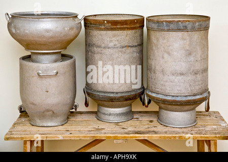 Old milk container Stock Photo